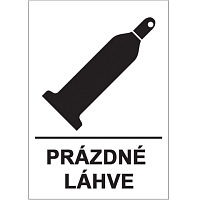 Značka Prázdné láhve, plast, 210x297 mm